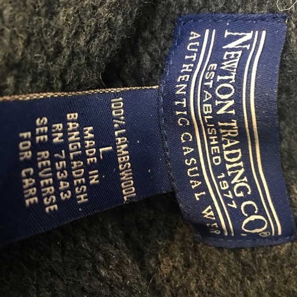 ❄️NEWTON TRADING COMPANY ❄️ Dark GREY SWEATER - Picture 5 of 7